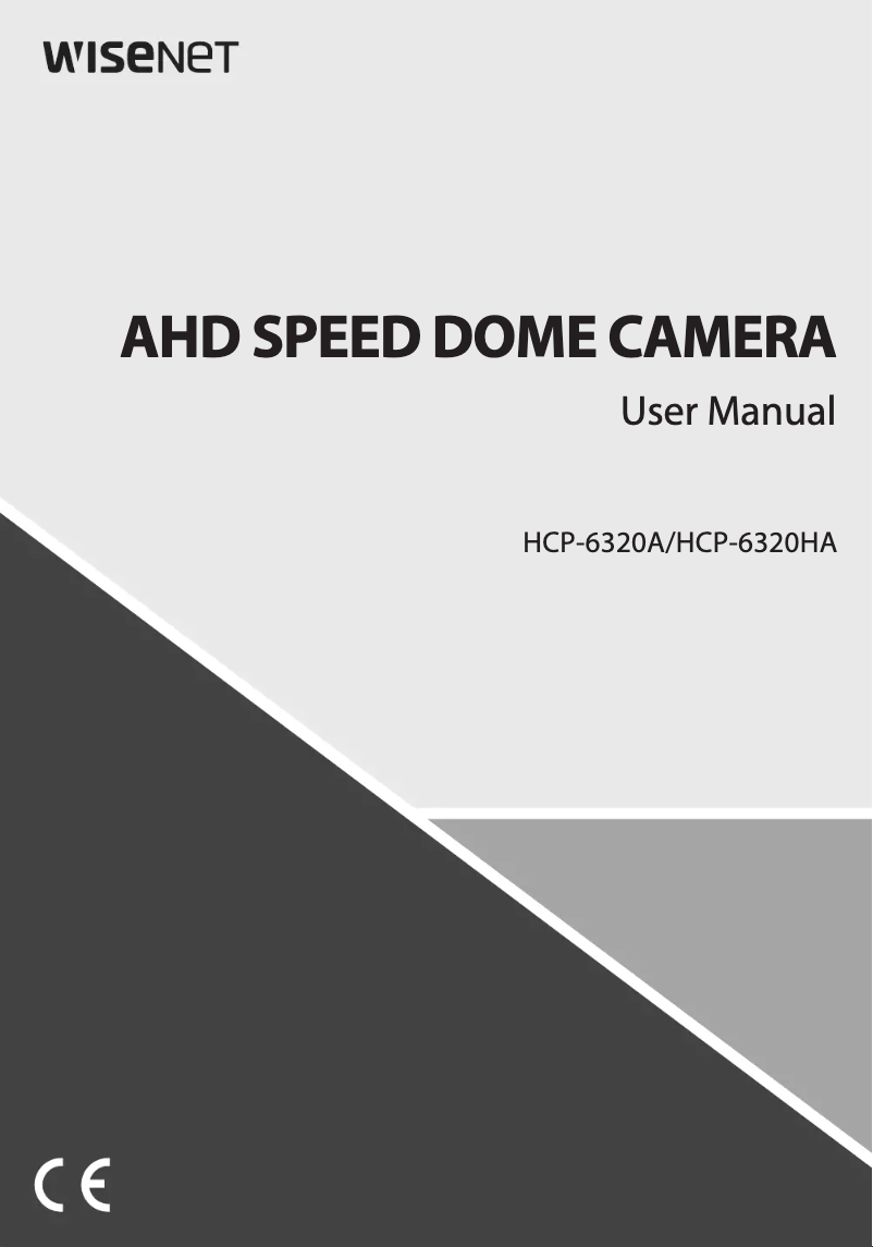 Page 1 de la notice Manuel utilisateur Wisenet HCP-6320HA