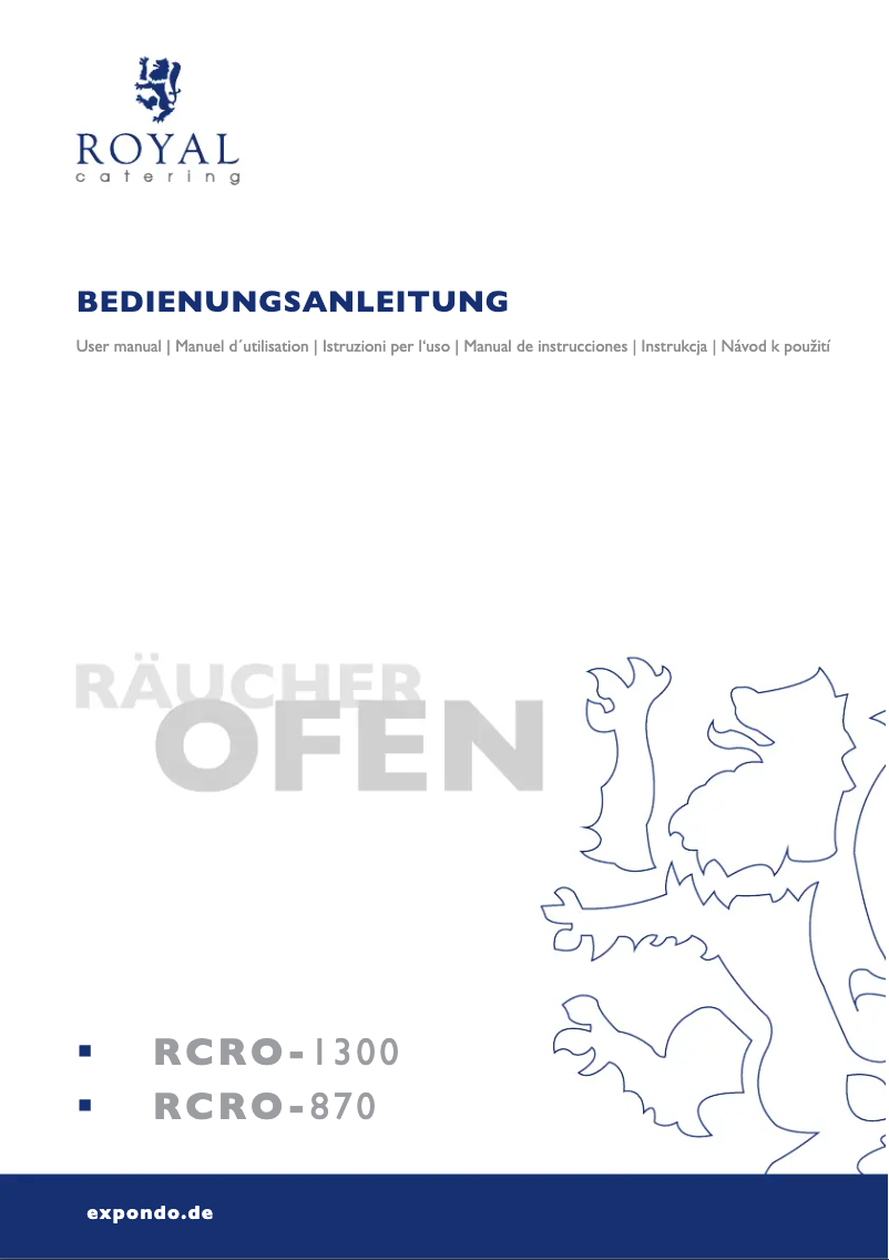 Page 1 de la notice Manuel utilisateur Royal Catering RCRO-1300