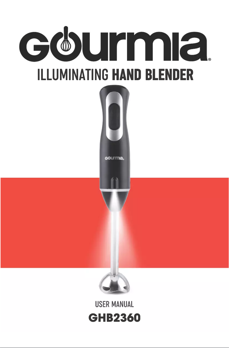 Page 1 de la notice Manuel utilisateur Gourmia GHB2360
