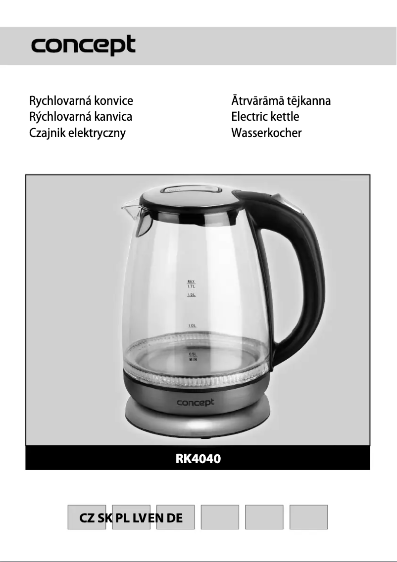 Page 1 de la notice Manuel utilisateur Concept RK-4040