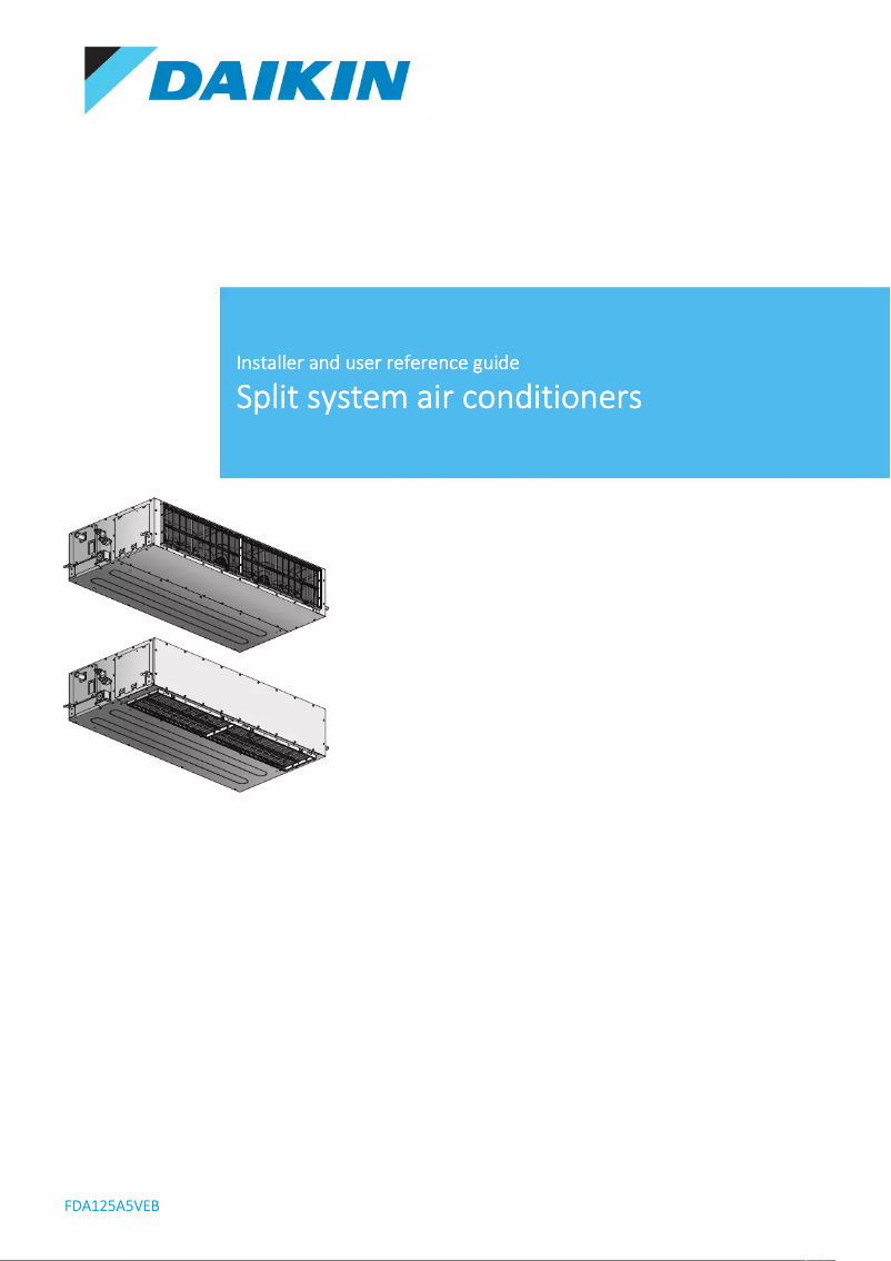 Página 1 del manual Guía de instalación Daikin FDA200AXVEB
