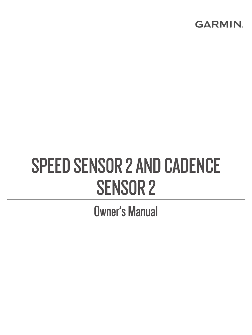 Image de la première page du manuel de l'appareil Cadence Sensor 2