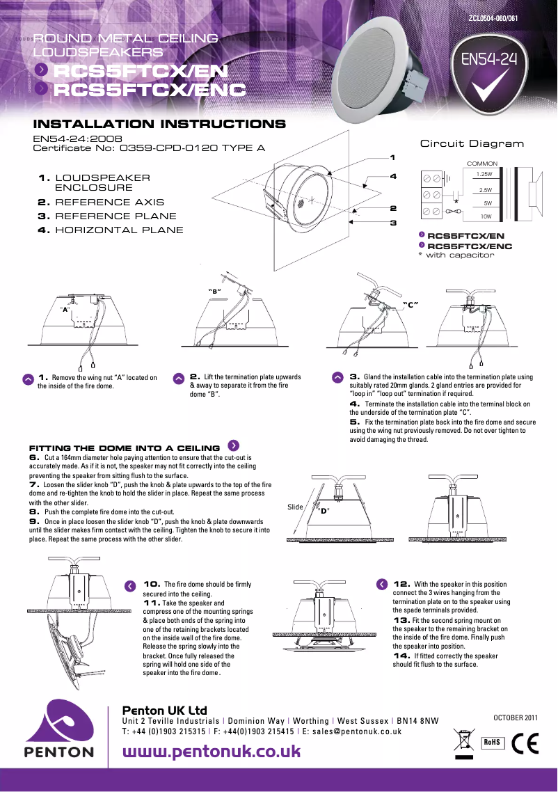 Image de la première page du manuel de l'appareil RCS5FTCX/ENC