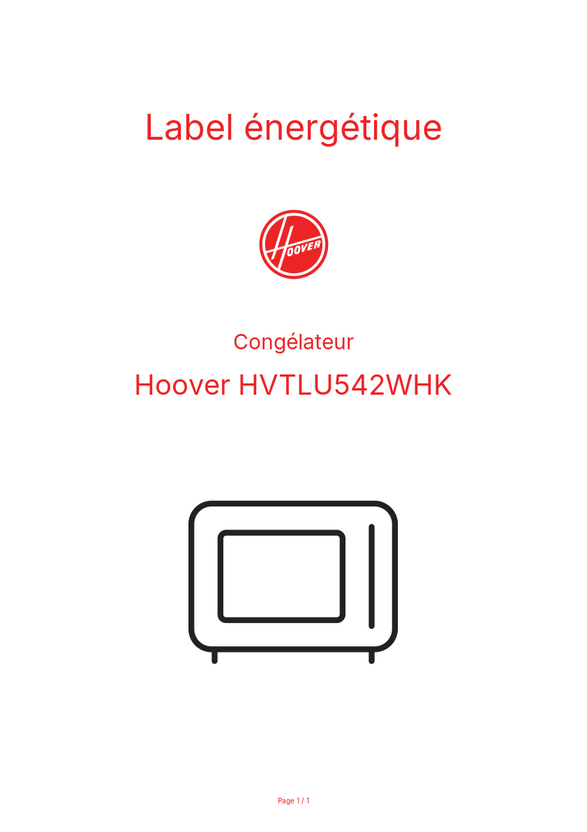 Image de la première page du manuel de l'appareil HVTLU542WHK
