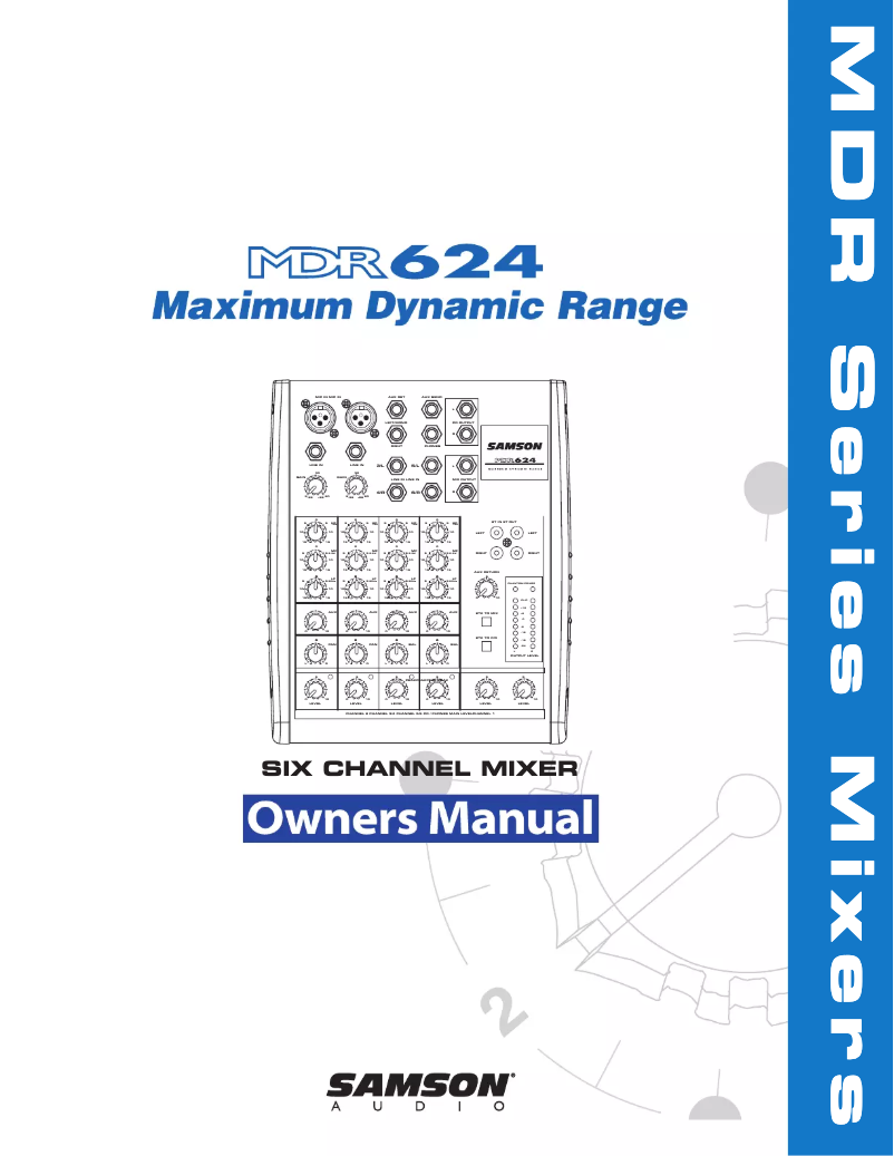 Image de la première page du manuel de l'appareil MDR624