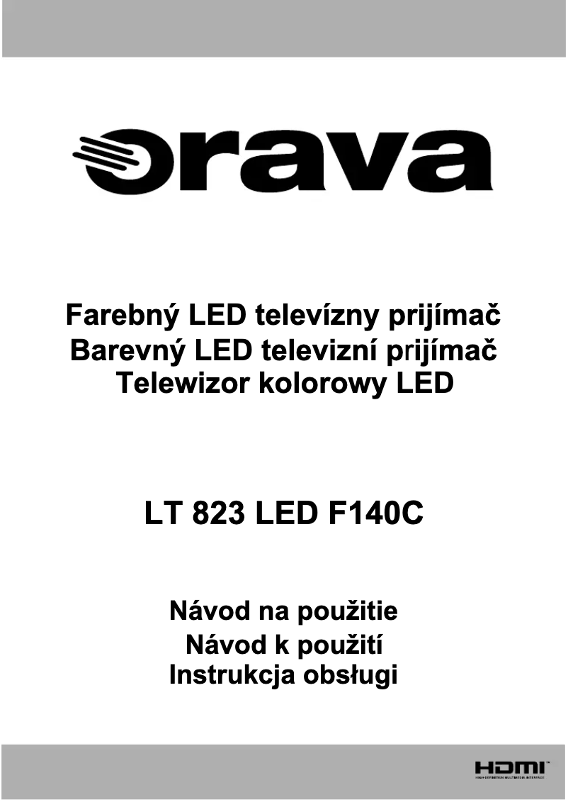 Page n°1 - Manuel utilisateur Orava LT-823 LED F140C