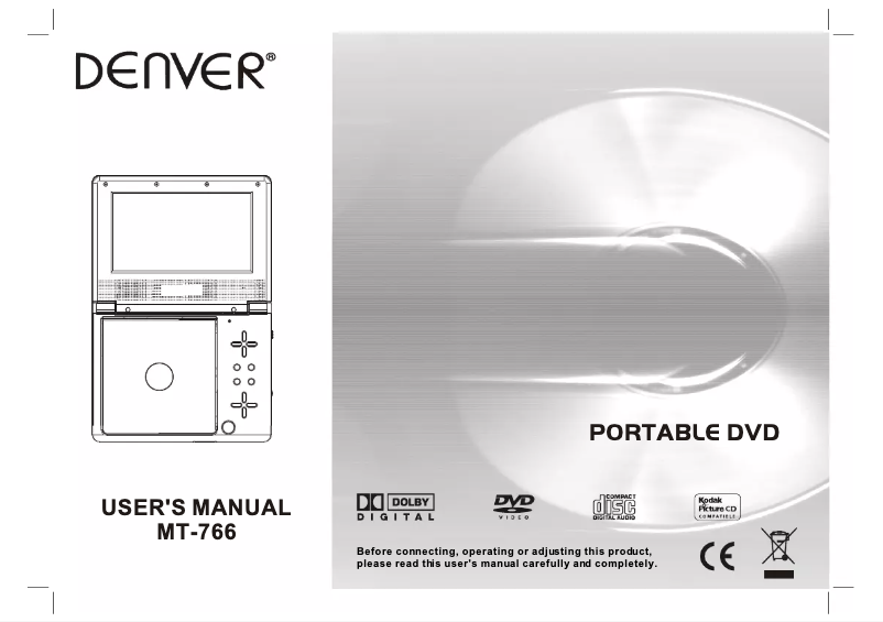Página 1 del manual Manual de usuario Denver MT-766
