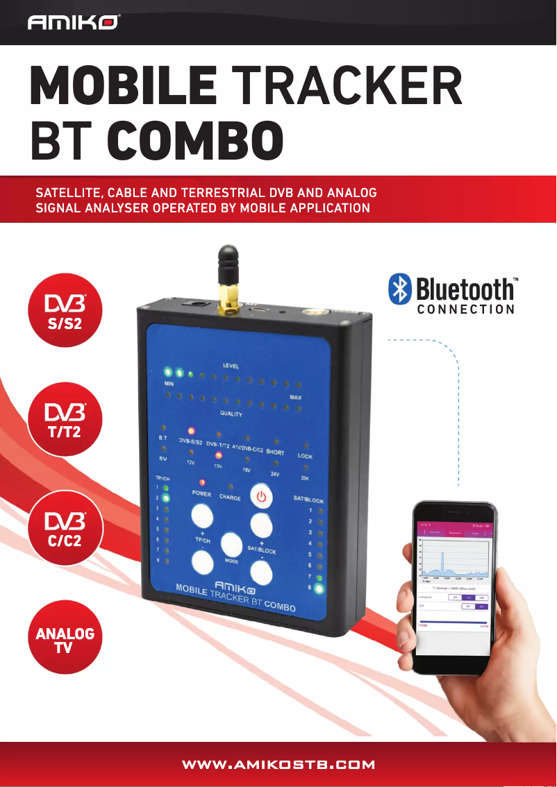 Page 1 de la notice Manuel utilisateur Amiko Mobile Tracker BT Combo