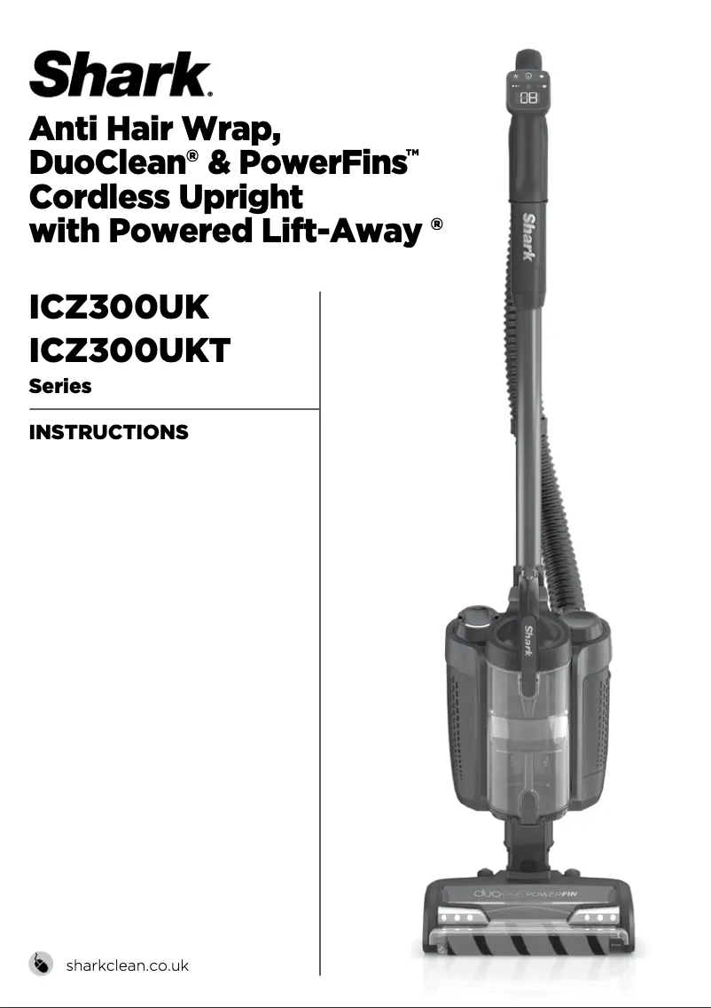 Page 1 de la notice Manuel utilisateur Shark IZ300UK