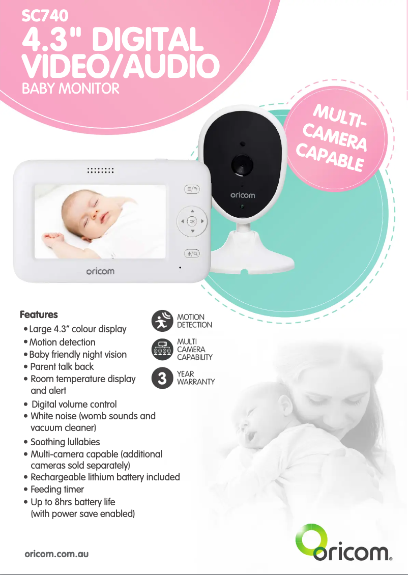 Image de la première page du manuel de l'appareil BabySense 7