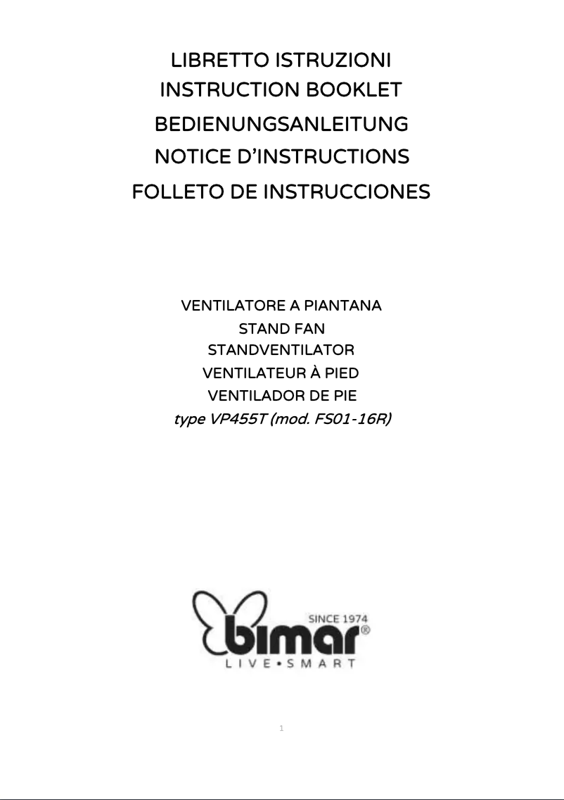 Page n°1 - Manuel utilisateur Bimar VP455T