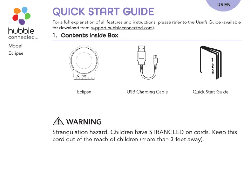 Page n°1 - Manuel utilisateur Oricom Eclipse OBHSSOO