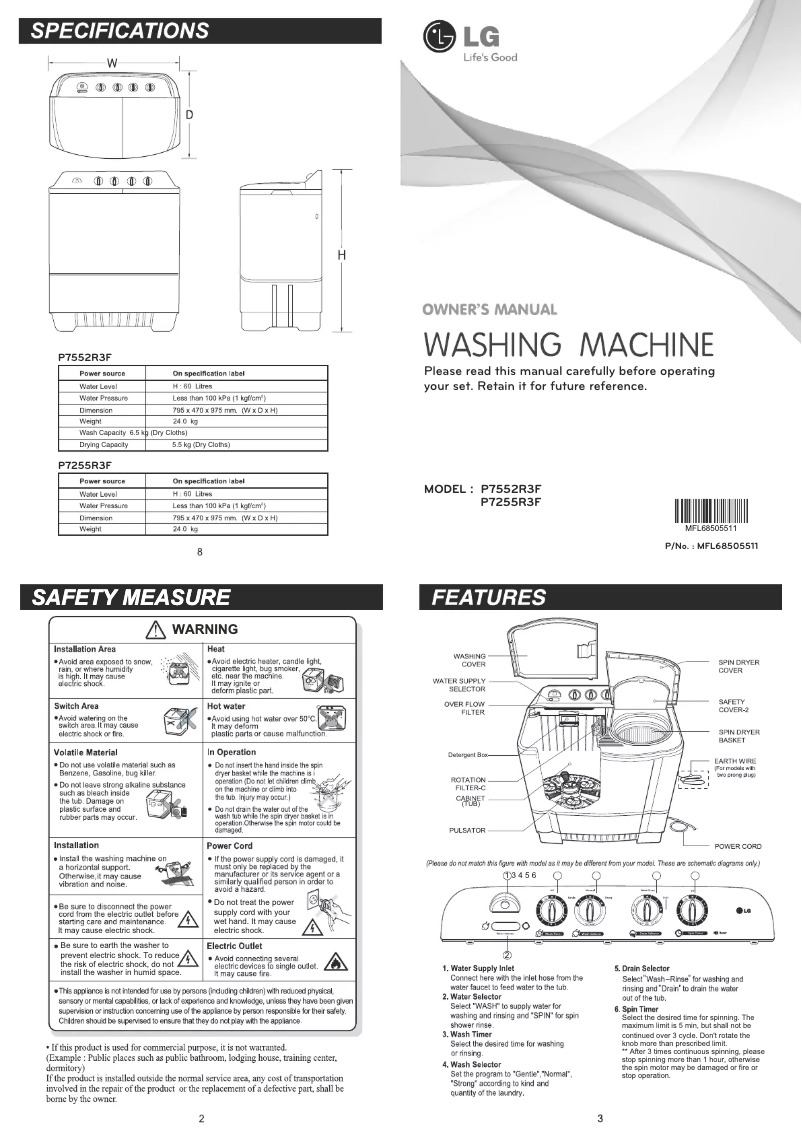 Página 1 del manual Manual de usuario LG P7255R3F