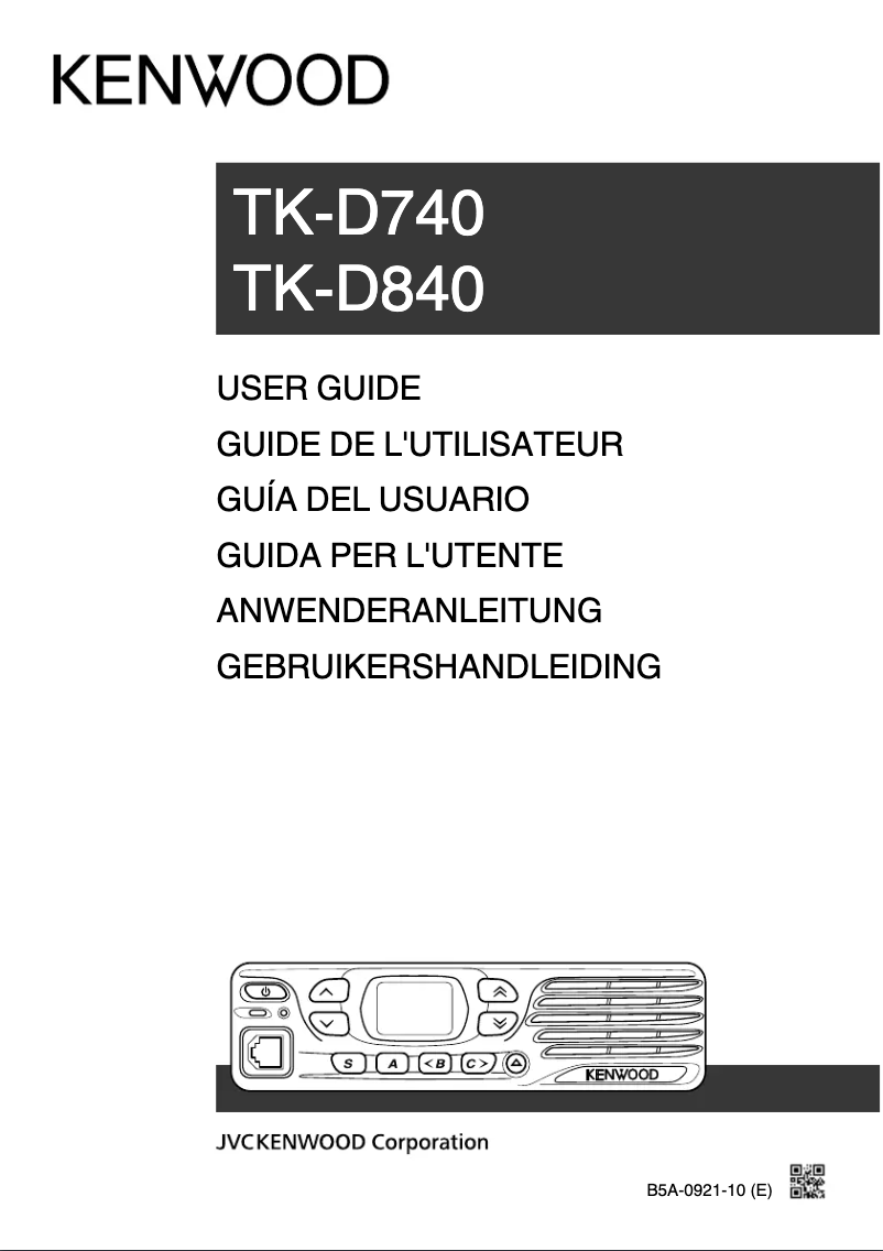 Page 1 de la notice Manuel utilisateur Kenwood TK-D840