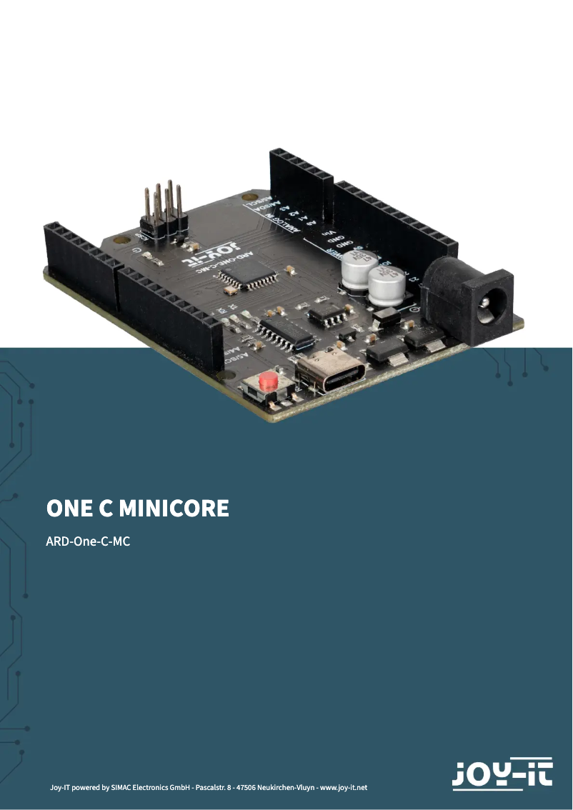 Imagen de la primera página del manual del dispositivo ARD-One-C-MC