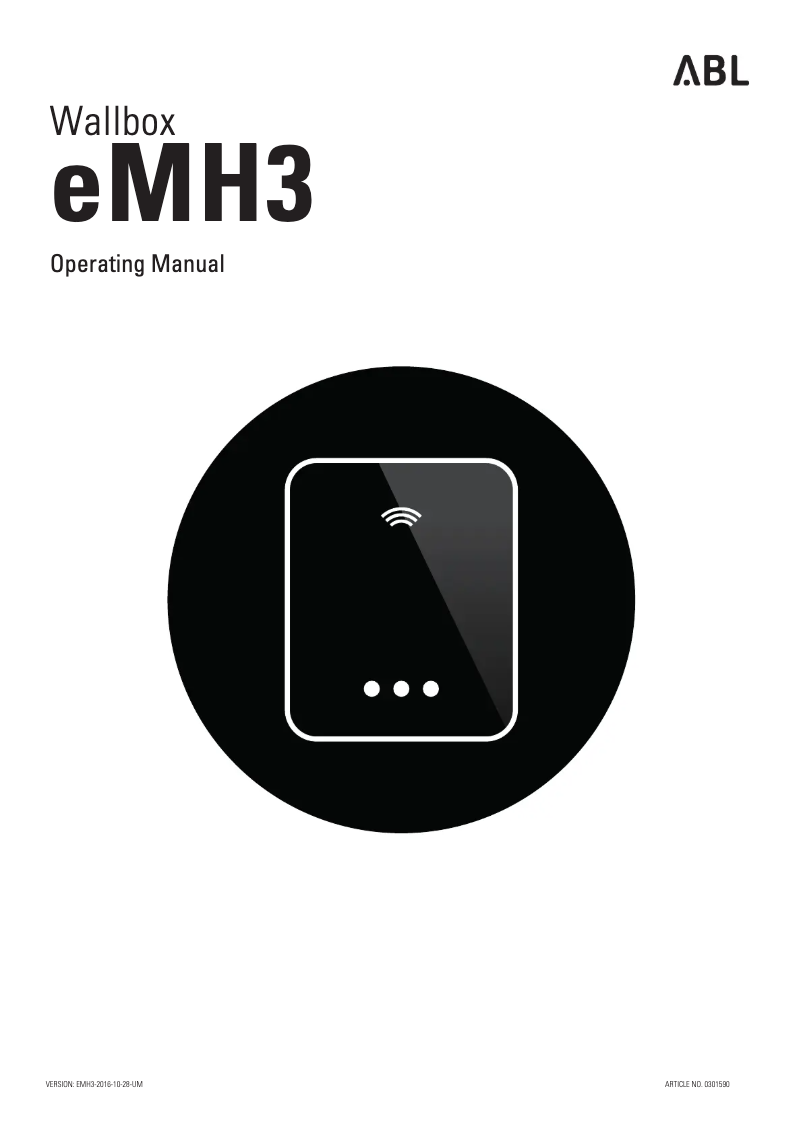 Page 1 de la notice Manuel utilisateur ABL eMH3