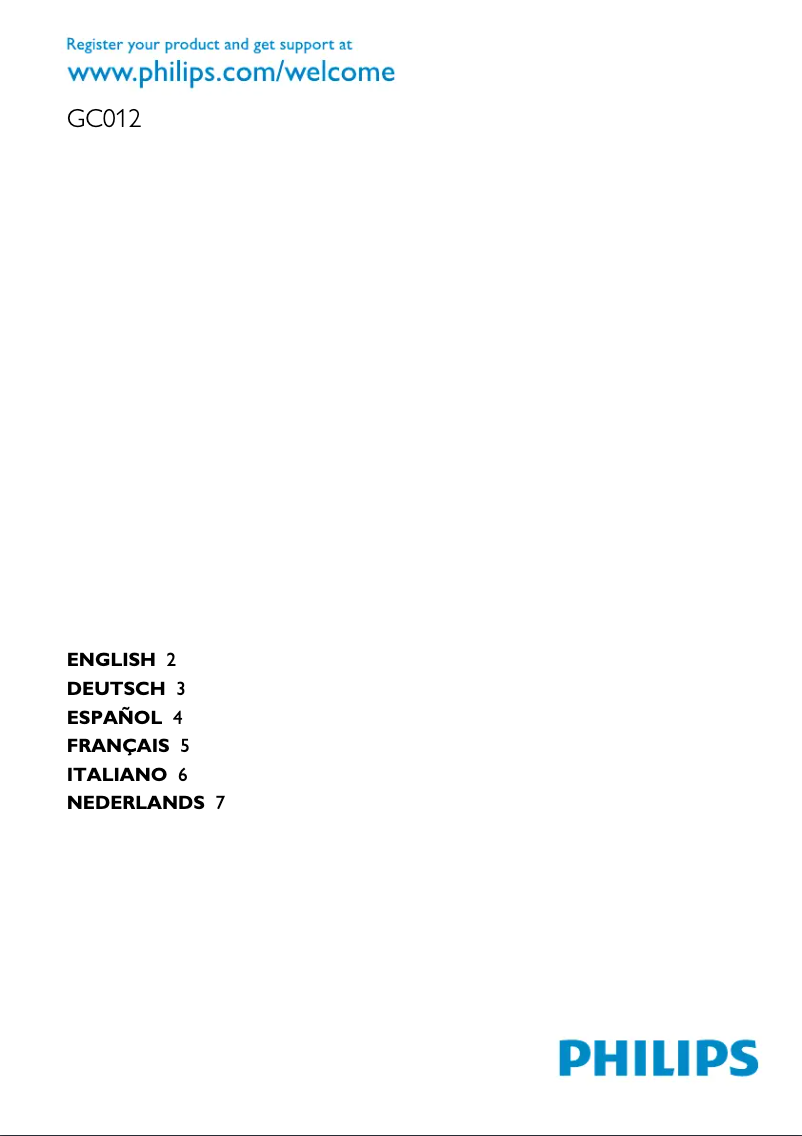 Image de la première page du manuel de l'appareil GC012
