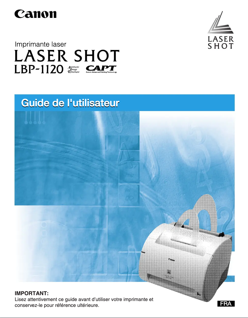 Page 1 de la notice Manuel utilisateur Canon Laser Shot LBP1120