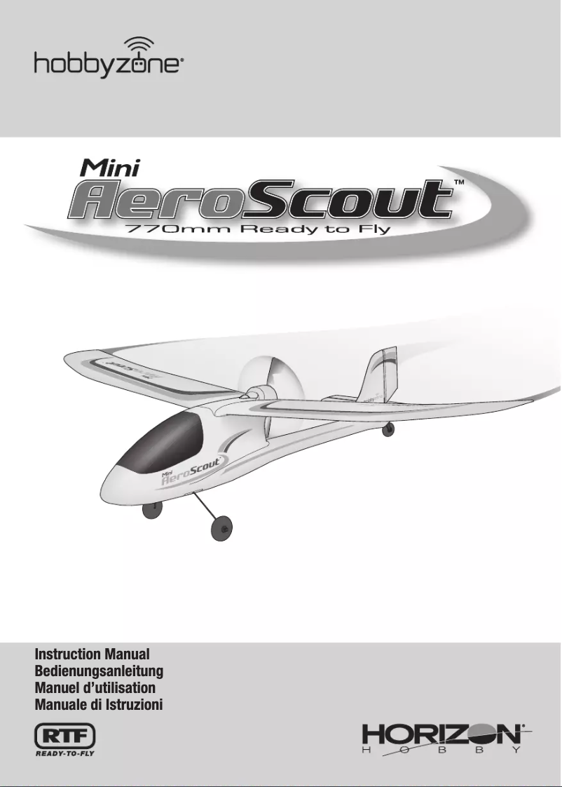 Page n°1 - Manuel utilisateur Hobby Zone Mini AeroScout