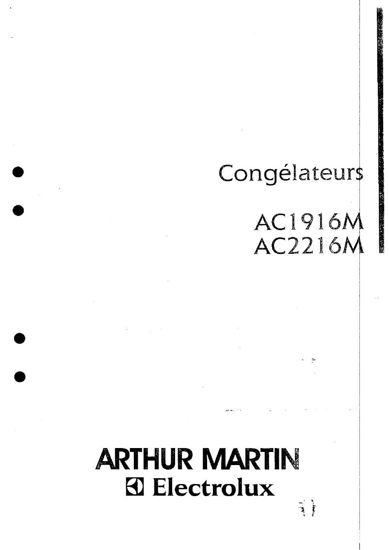 Image de la première page du manuel de l'appareil AC 2216 M