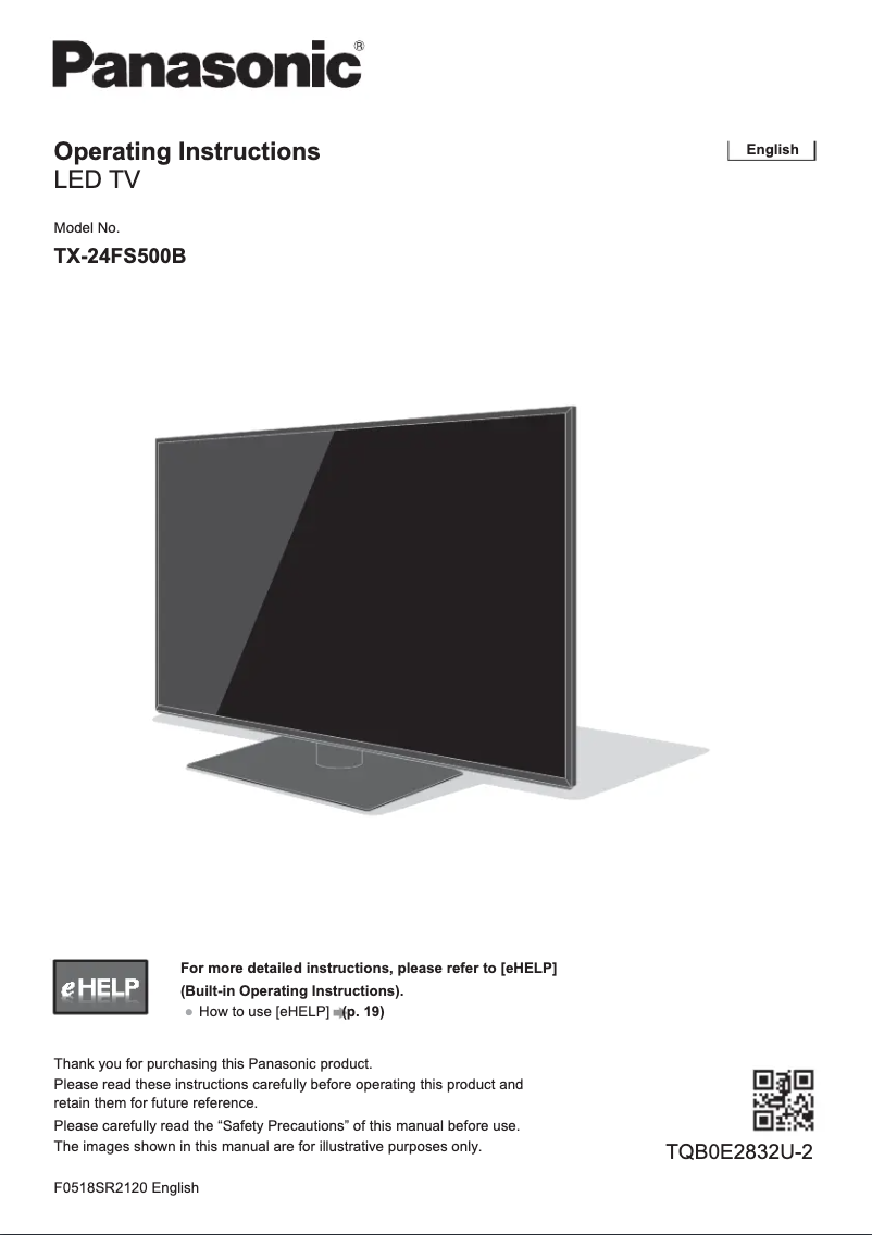 Page 1 de la notice Guide de démarrage rapide Panasonic TX-32FS500B