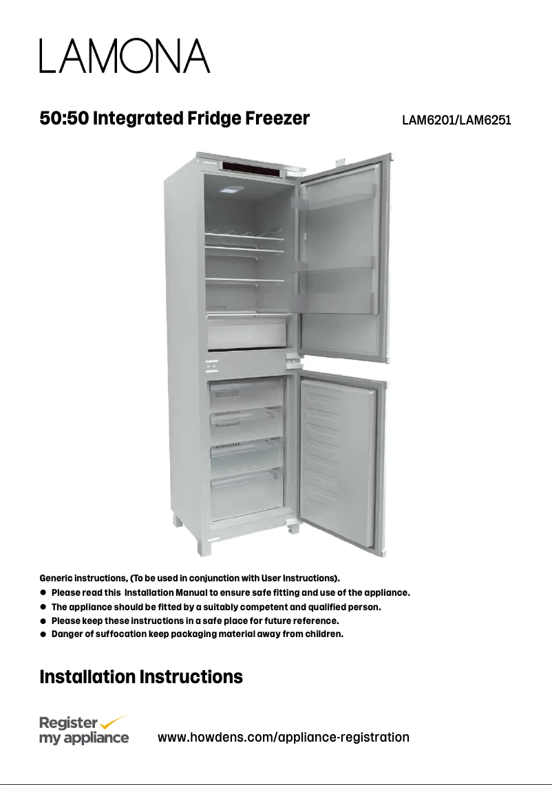 Page n°1 - Guide d'installation Lamona LAM6201