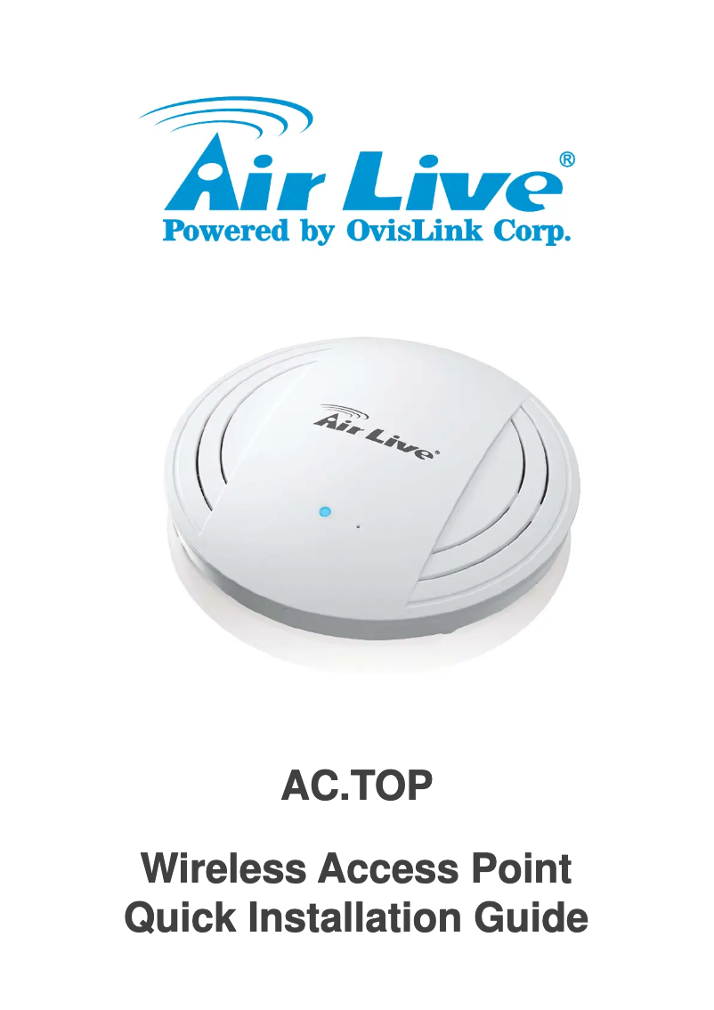 Page 1 de la notice Manuel utilisateur AirLive AC.TOP