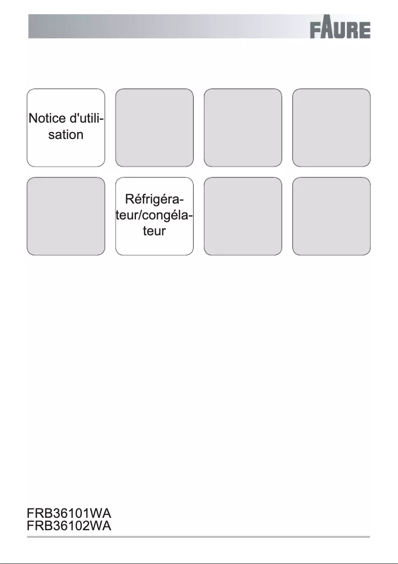 Page n°1 - Manuel utilisateur Faure FRB36201WA