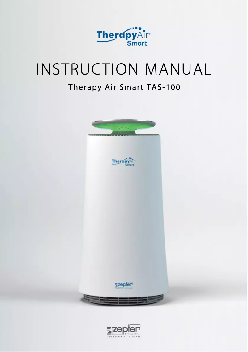 Image de la première page du manuel de l'appareil Therapy Air Smart TAS-100