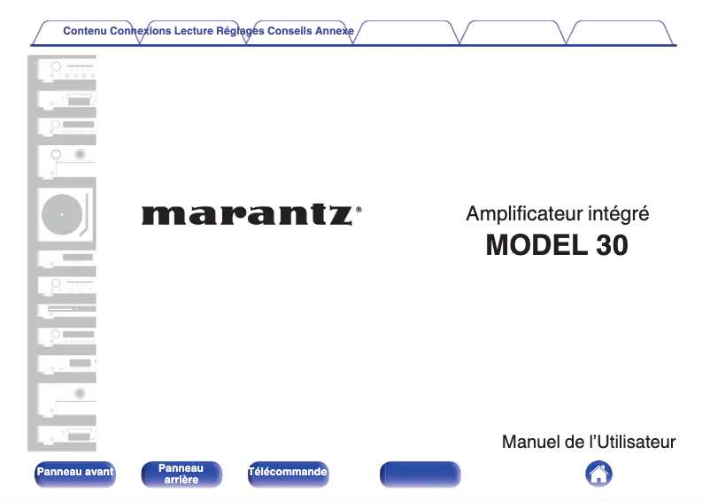Page 1 de la notice Manuel utilisateur Marantz Model 30