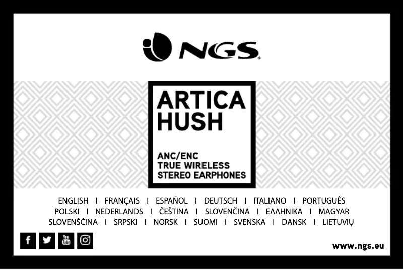 Page n°1 - Manuel utilisateur NGS Artica HUSH