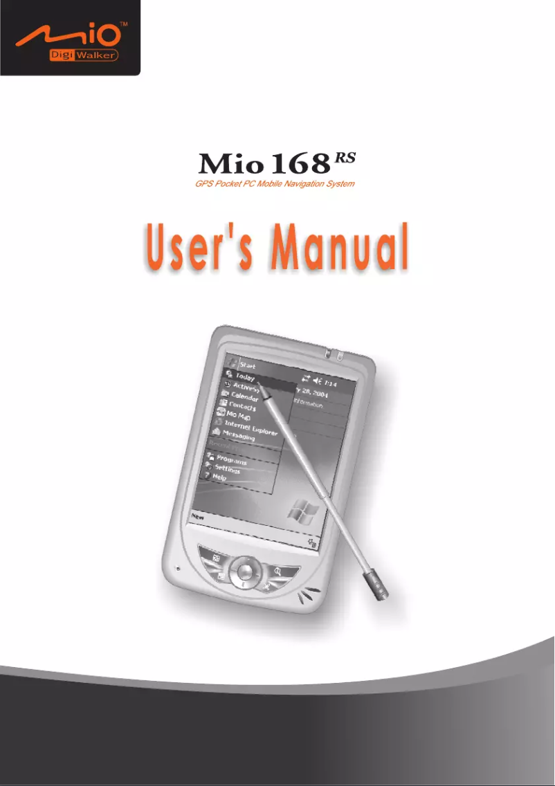 Page n°1 - Manuel utilisateur Mio 168RS