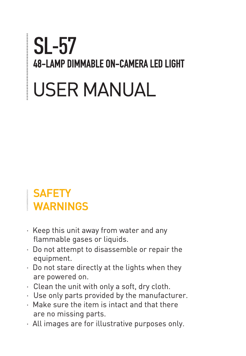 Página 1 del manual Manual de usuario Genaray SL-57