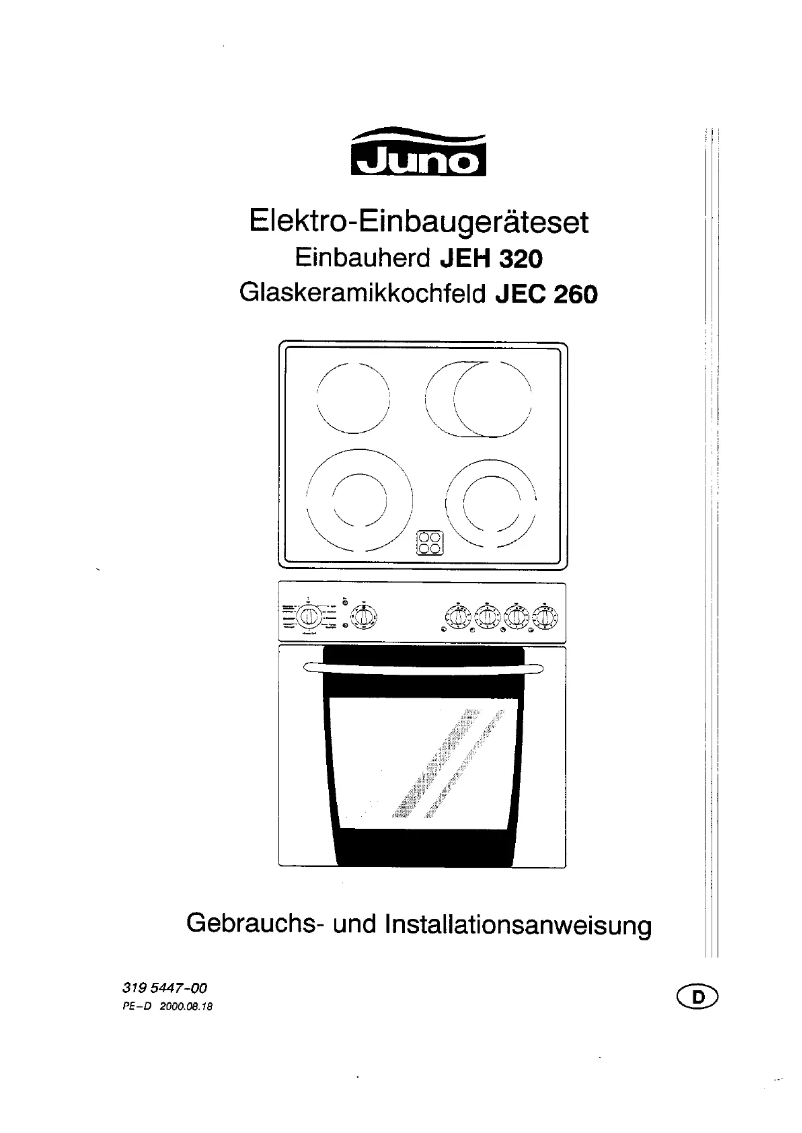 Image de la première page du manuel de l'appareil JEH320W