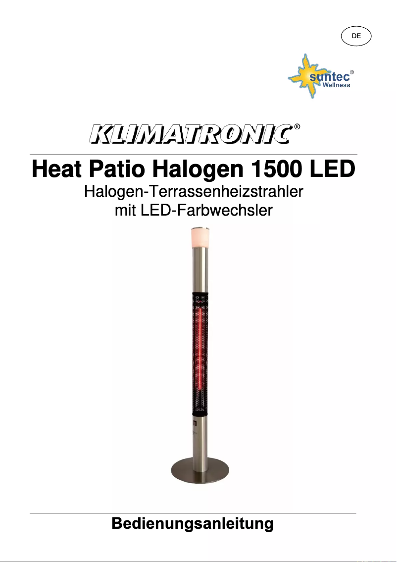 Image de la première page du manuel de l'appareil Heat Patio Halogen 1500 LED