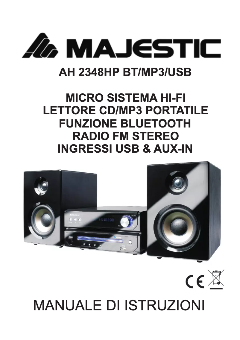 Page n°1 - Manuel utilisateur Majestic AH-2348