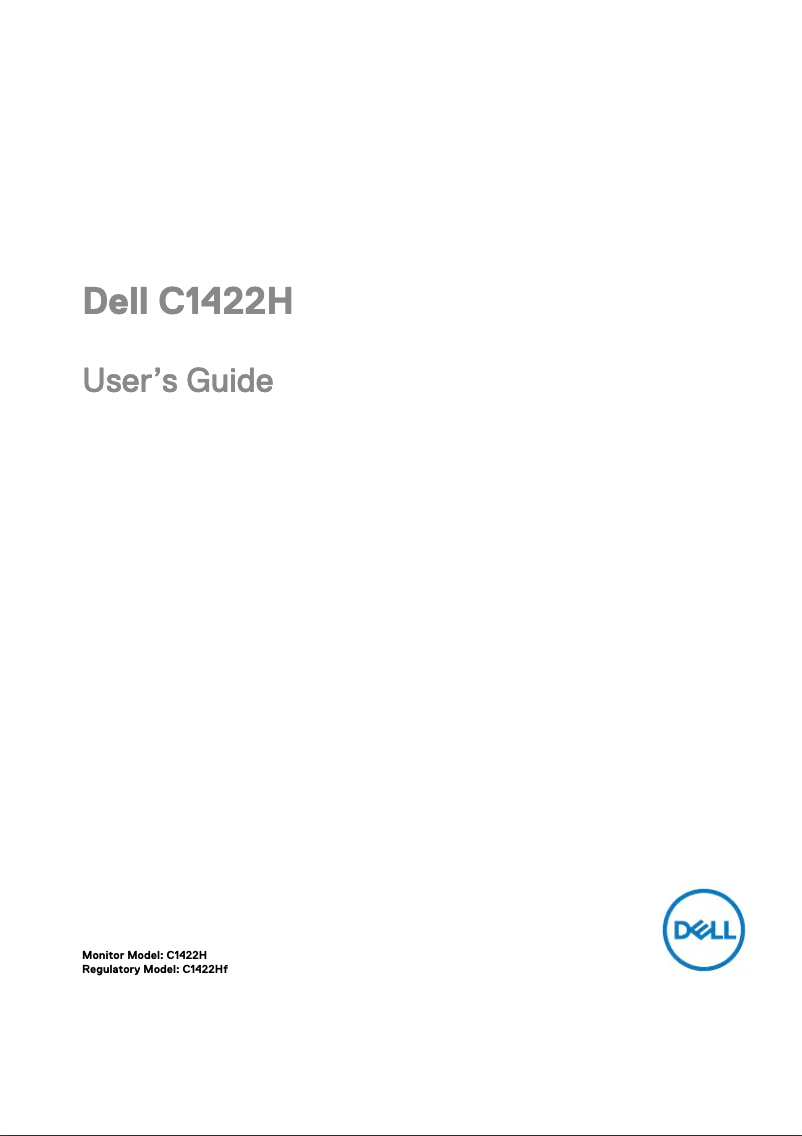 Page 1 de la notice Manuel utilisateur Dell C1422H