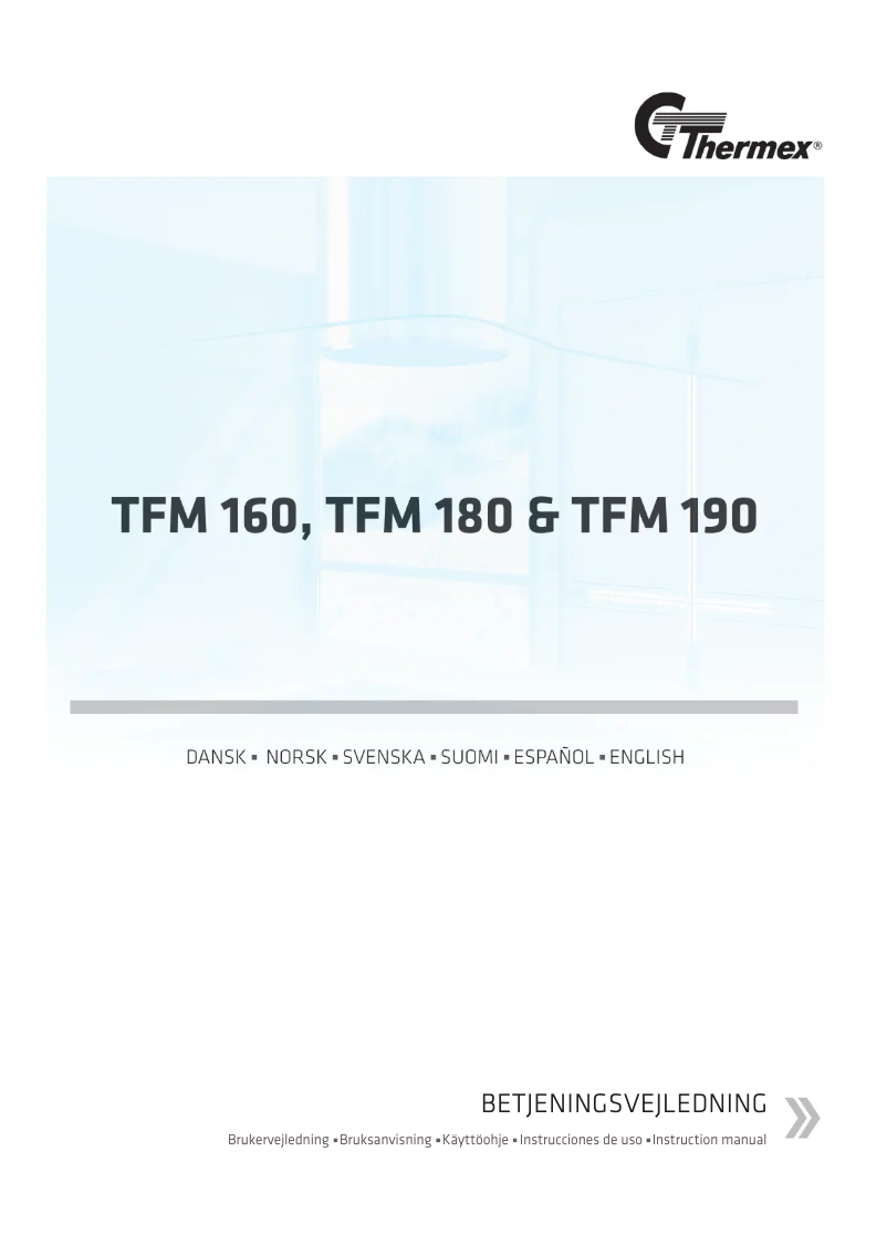 Page 1 de la notice Manuel utilisateur Thermex TFM 180