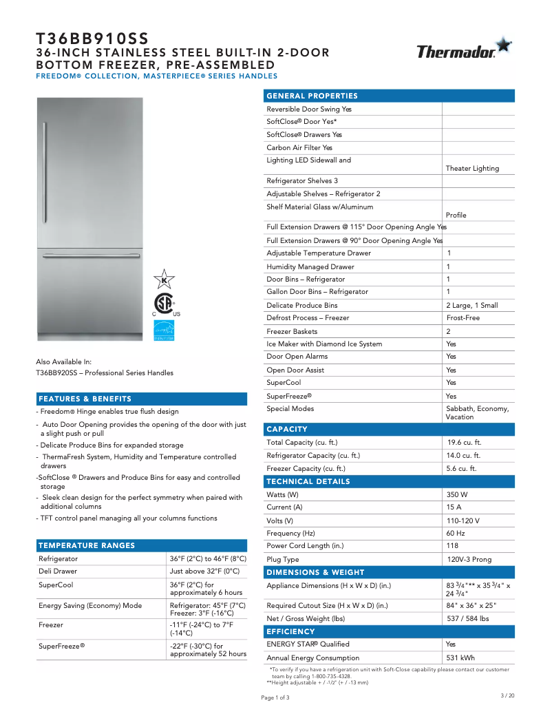 Image de la première page du manuel de l'appareil T36BB910SS