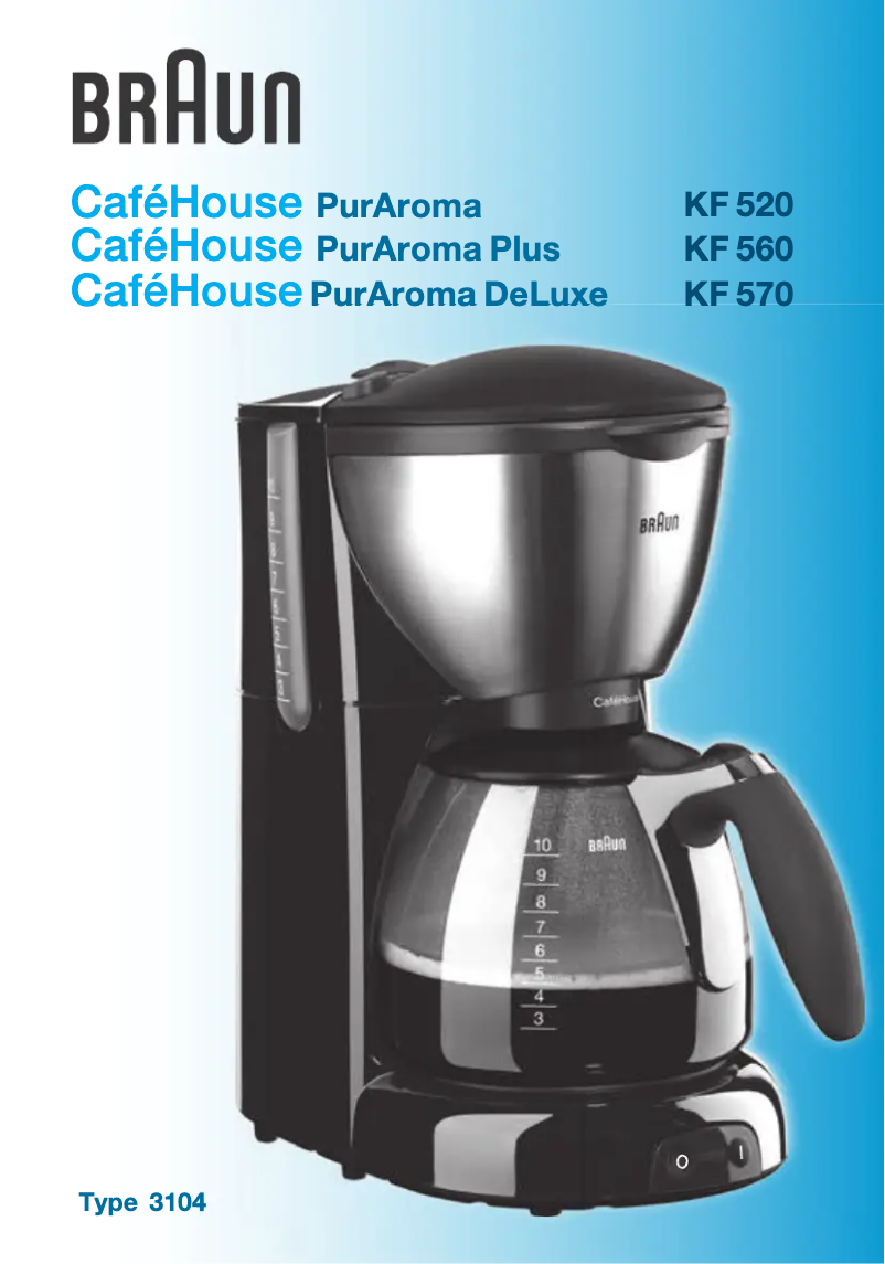 Página 1 del manual Manual de usuario Braun PurAroma Plus KF560/1