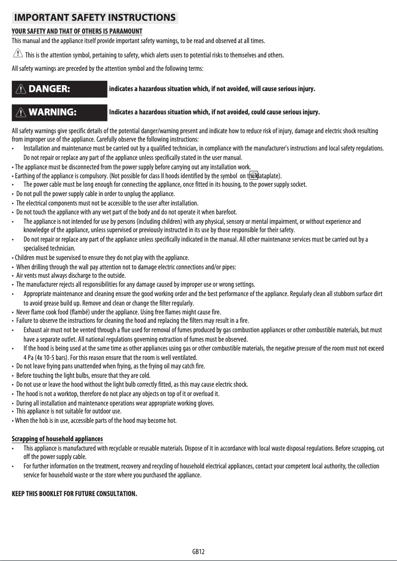 Page 1 de la notice Manuel utilisateur Bauknecht DBRI 6910 IXL
