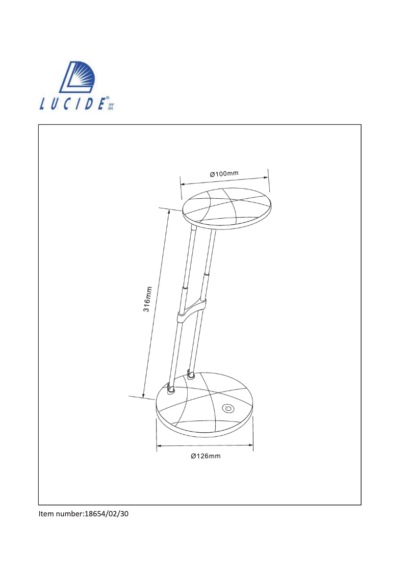 Page 1 de la notice Manuel utilisateur Lucide Fylou 18654/02/30