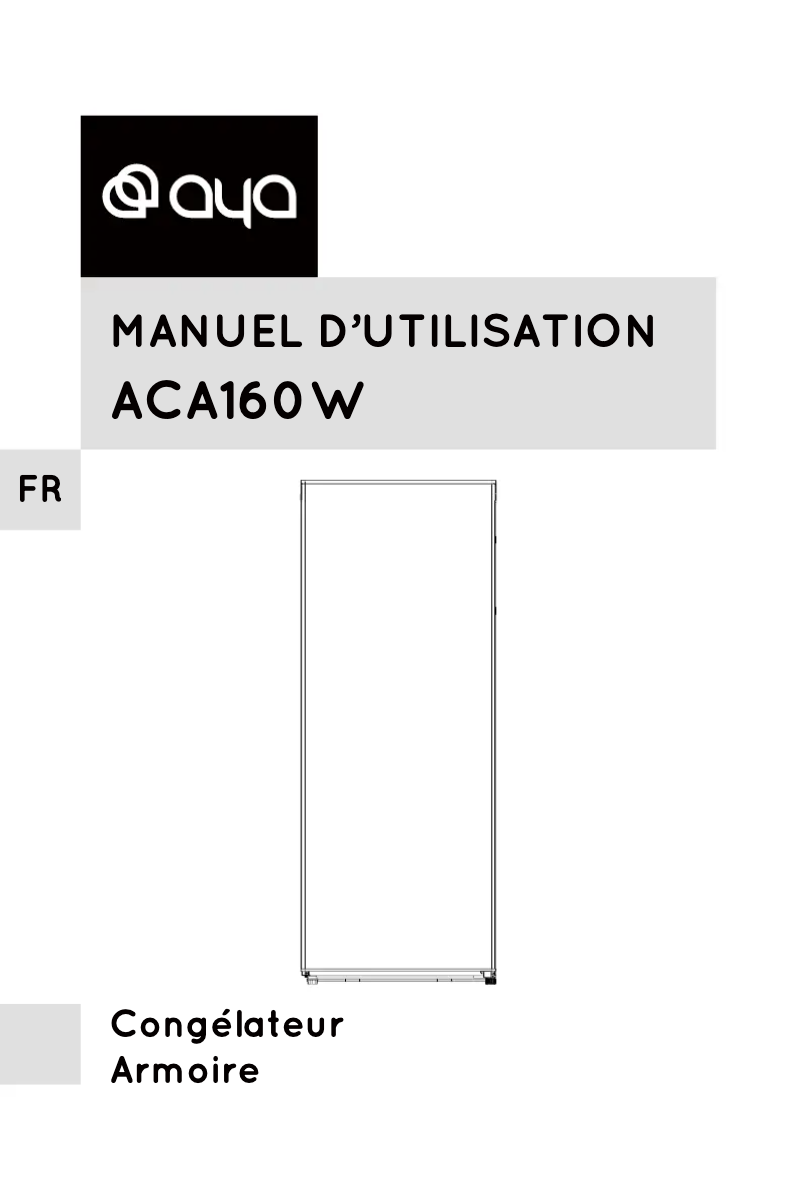 Image de la première page du manuel de l'appareil ACA160W