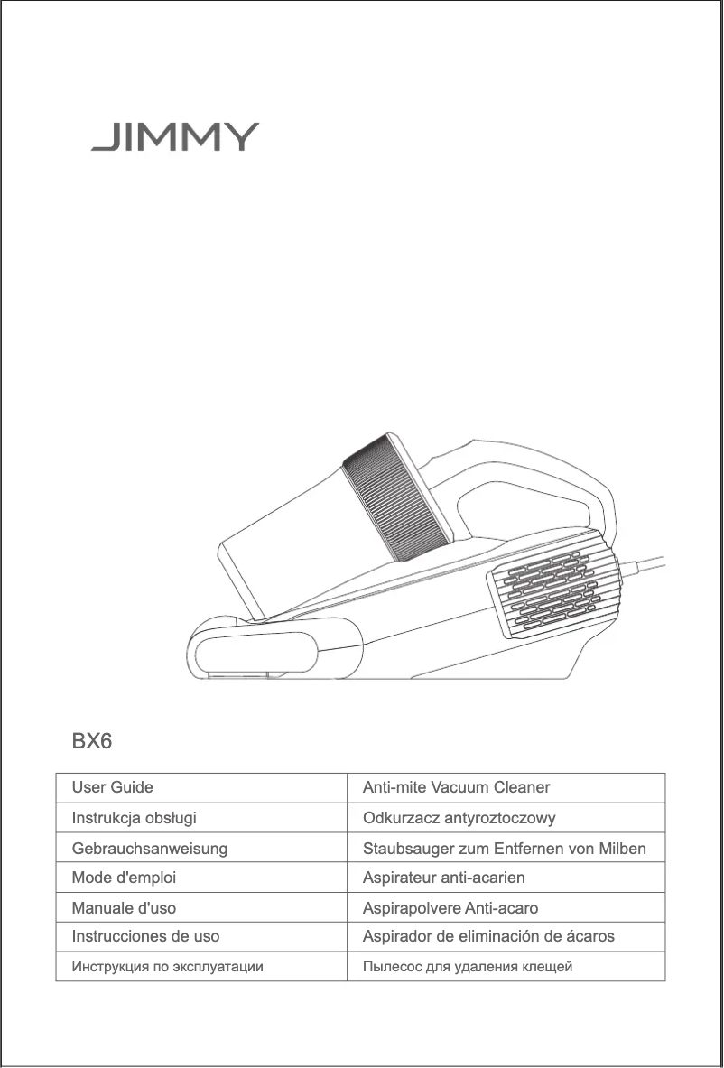 Page 1 de la notice Manuel utilisateur JIMMY Anti-mite UV BX6