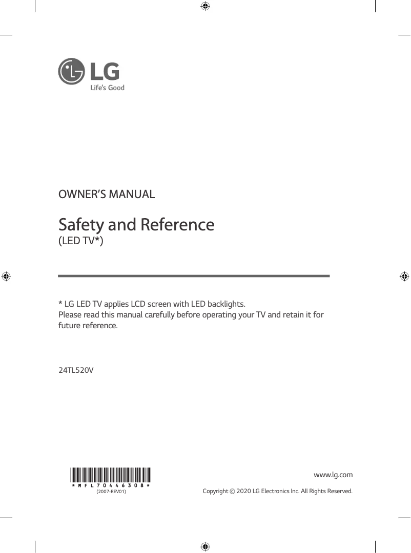 Página 1 del manual Manual de usuario LG 24TL520V