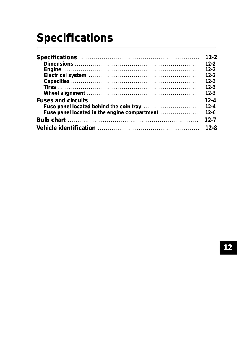 Page n°1 - Fiche technique Subaru Forester (2001)