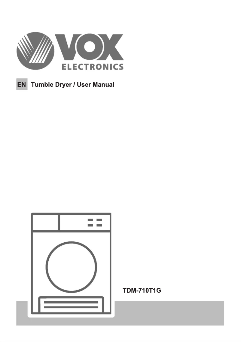 Page 1 de la notice Manuel utilisateur VOX TDM-710T1G
