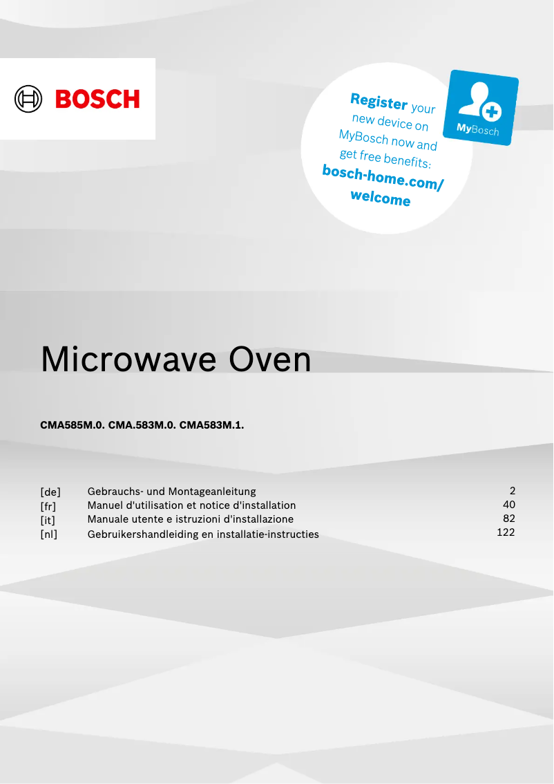 Página 1 del manual Manual de usuario Bosch CMA585MB0