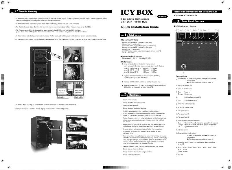 Página 1 del manual Manual de instrucciones Icy Box IB-3680SU3