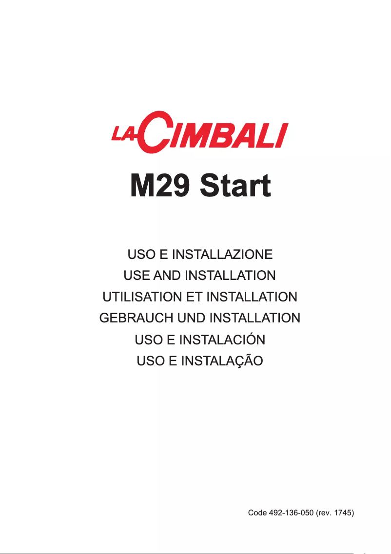 Page 1 de la notice Manuel utilisateur La Cimbali M29 Start